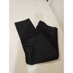 7 For All Mankind Paxtyn Jeans Mens 40x27 Black Performance Jean Distressed(1393